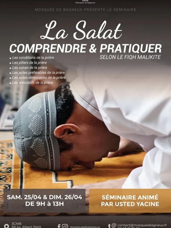 la salat comprendre et pratiquer 25-26 avril 2026